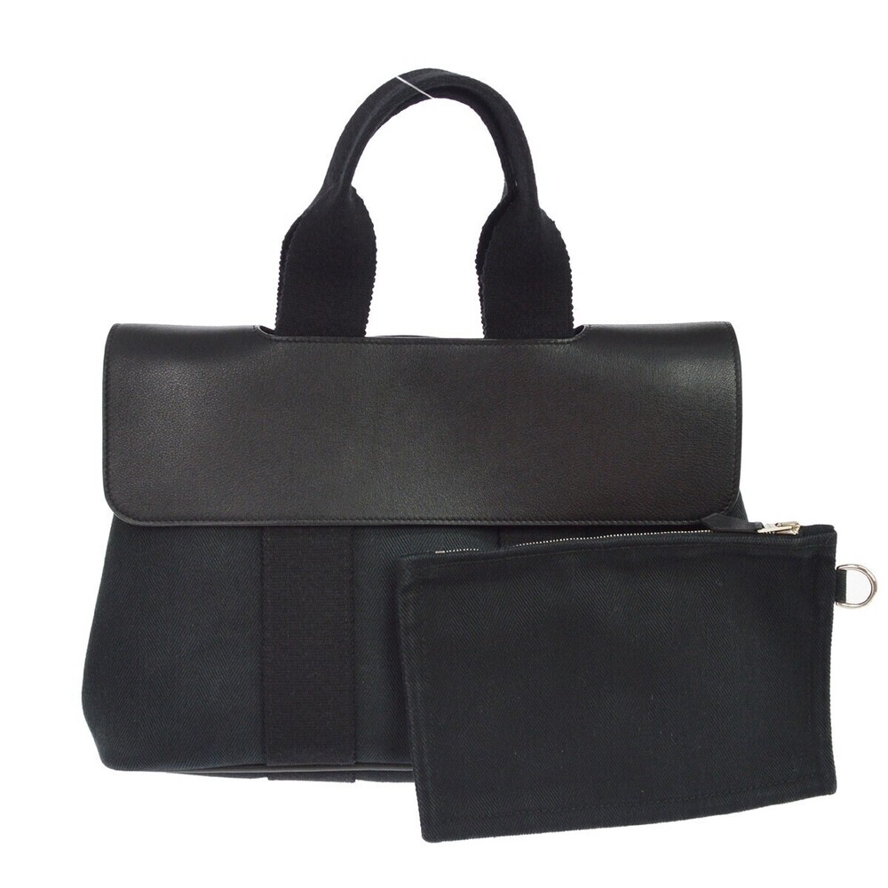 Hermes Valparaiso East West Toile and Leather PM